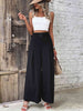 Ruched High Waist Wide Leg Pants Bazaarbey