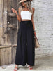 Ruched High Waist Wide Leg Pants Bazaarbey