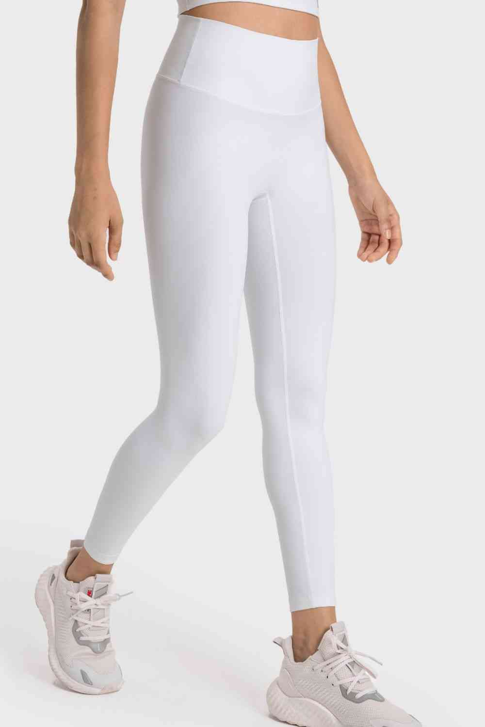 High-Rise Wide Waistband Yoga Leggings Bazaarbey