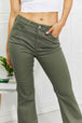 Clementine  High-Rise Bootcut Jeans in Olive Bazaarbey