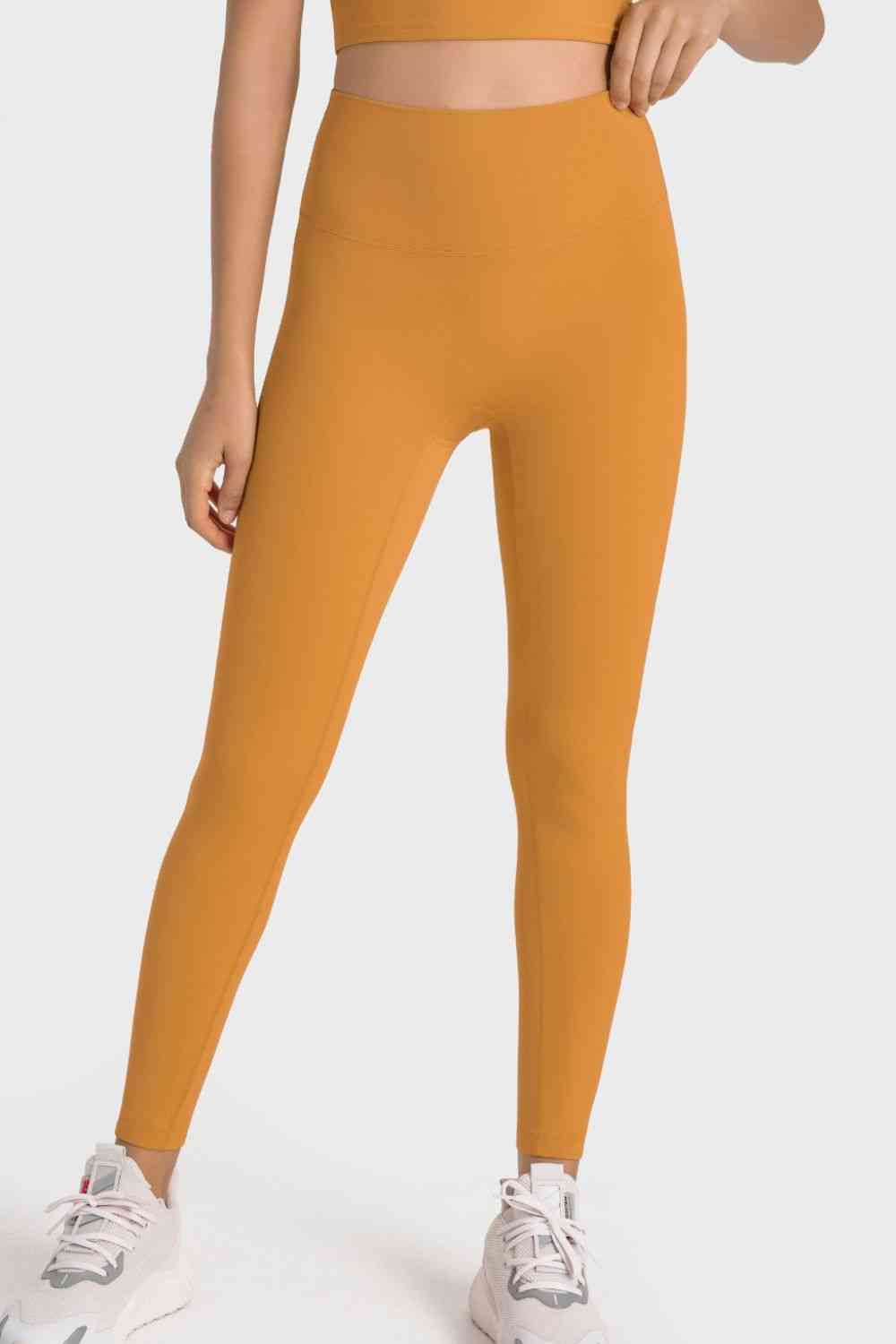 High-Rise Wide Waistband Yoga Leggings Bazaarbey