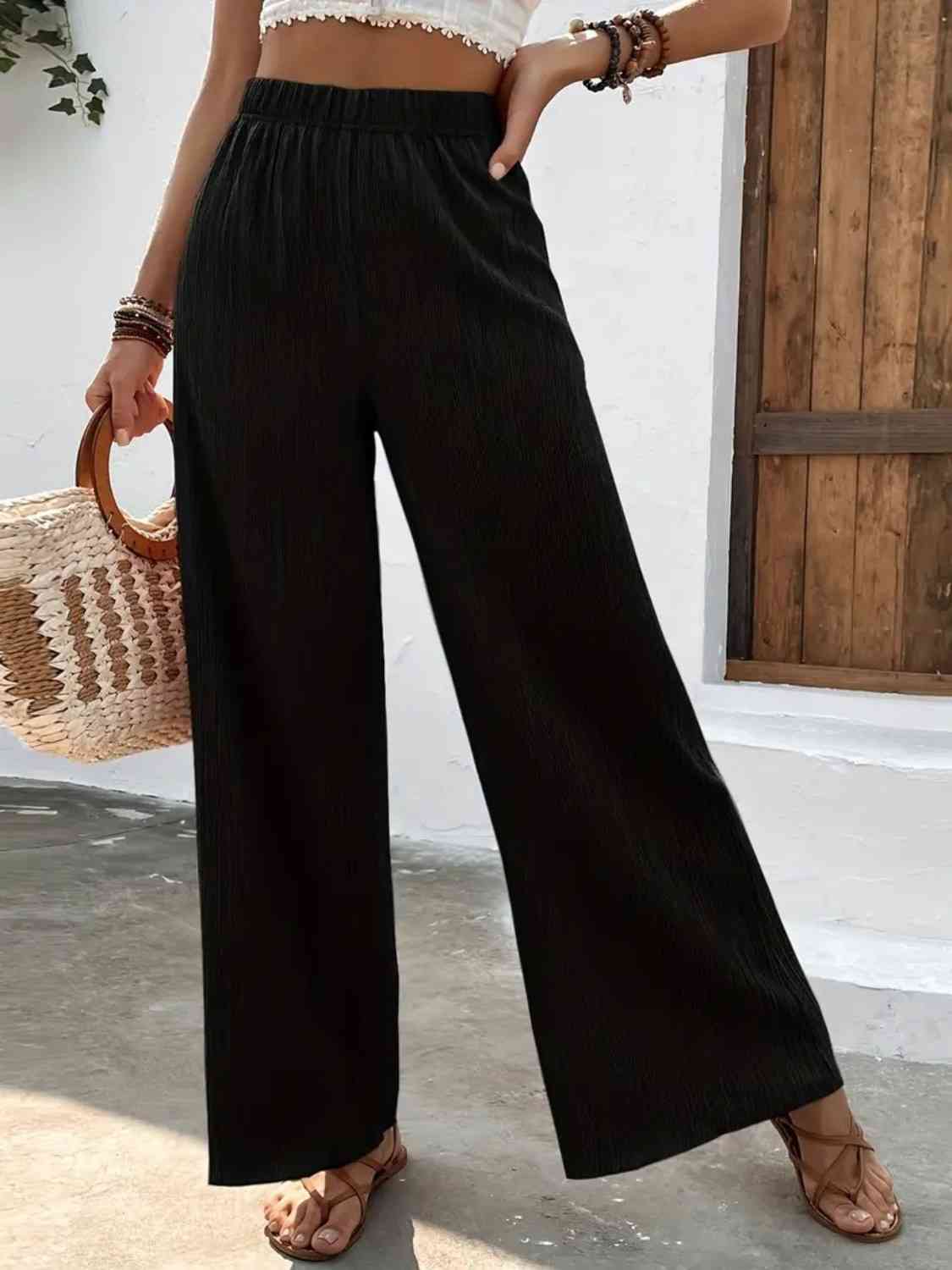 High Waist Wide Leg Pants Bazaarbey