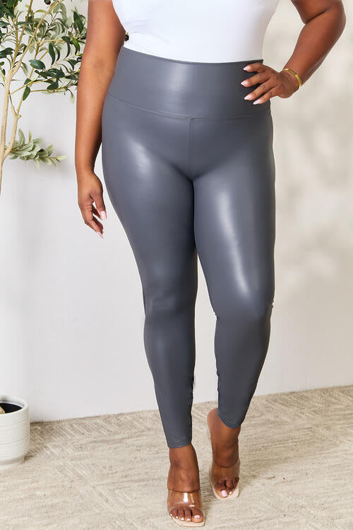 Full Size Wide Waistband High Waist Leggings Bazaarbey