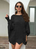 Boat Neck Lantern Sleeve  Knit Top Bazaarbey
