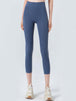 Wide Waistband Cropped Sports Leggings Bazaarbey