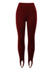 Ribbed Mid Waist Leggings Bazaarbey