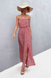 Strapless Split Maxi Dress Bazaarbey