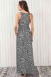 Leopard Round Neck Sleeveless Maxi Dress Bazaarbey
