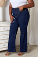 Raw Hem Straight Leg Jeans with Pockets Trendsi