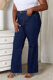 Raw Hem Straight Leg Jeans with Pockets Trendsi