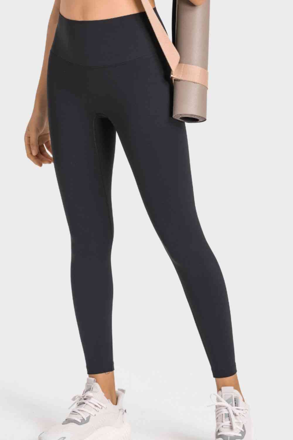 High-Rise Wide Waistband Yoga Leggings Bazaarbey