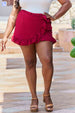 Remember Me Plus Size Ruffled Hem Skort Trendsi