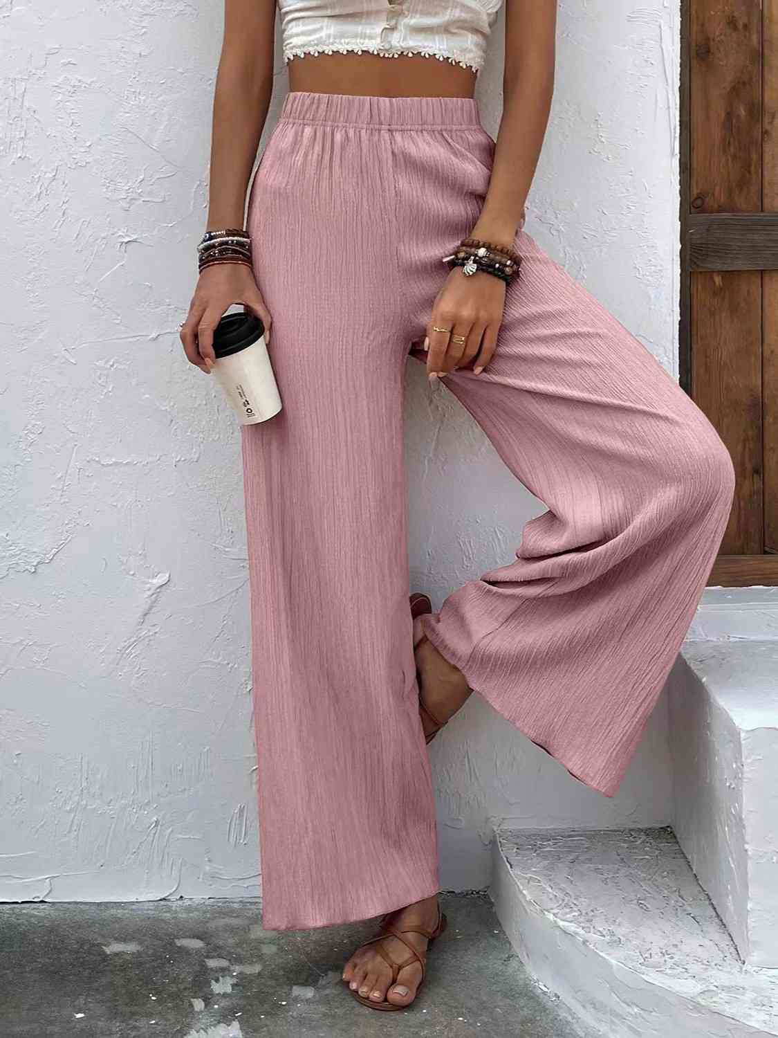 High Waist Wide Leg Pants Bazaarbey