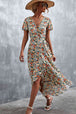 Floral  Neck Tied Midi Dress -BazaarBey - www.shopbazaarbey.com