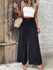 Ruched High Waist Wide Leg Pants Bazaarbey