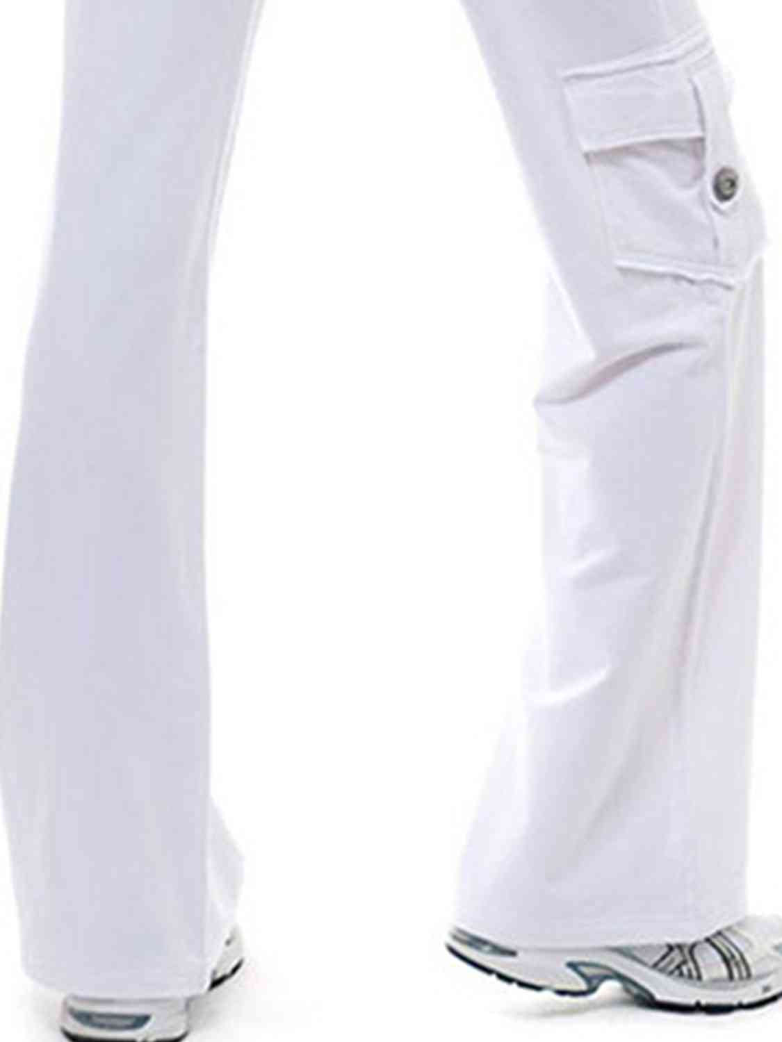 Mid Waist Pants with Pockets Bazaarbey