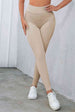 Crisscross Detail Wide Waistband Leggings Bazaarbey