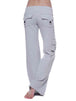 Mid Waist Pants with Pockets Bazaarbey