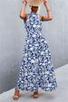 Printed Sleeveless Tie Waist Maxi Dress Bazaarbey