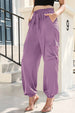 Long Tie Waist Pocketed Pants Bazaarbey