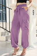 Long Tie Waist Pocketed Pants Bazaarbey