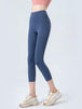 Wide Waistband Cropped Sports Leggings Bazaarbey