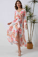 Printed Tie Waist Maxi Dress Bazaarbey