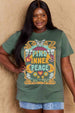 Full Size FIND INNER PEACE Graphic Cotton T-Shirt Bazaarbey