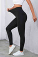 Crisscross Detail Wide Waistband Leggings Bazaarbey