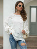 Boat Neck Lantern Sleeve  Knit Top Bazaarbey