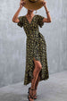 Floral  Neck Tied Midi Dress -BazaarBey - www.shopbazaarbey.com