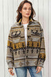 Collared Drop Shoulder Jacket Trendsi
