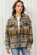 Collared Drop Shoulder Jacket Trendsi