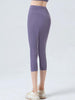 Wide Waistband Cropped Sports Leggings Bazaarbey