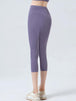 Wide Waistband Cropped Sports Leggings Bazaarbey