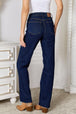 Raw Hem Straight Leg Jeans with Pockets Trendsi