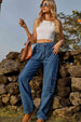 Loose Fit Long Jeans with Pockets Bazaarbey