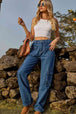 Loose Fit Long Jeans with Pockets Bazaarbey