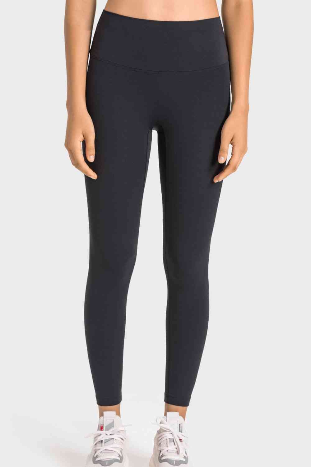 High-Rise Wide Waistband Yoga Leggings Bazaarbey