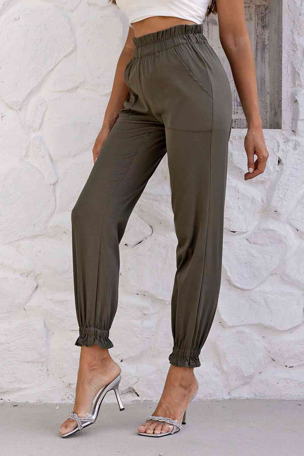 Waist Pants with Pockets Bazaarbey