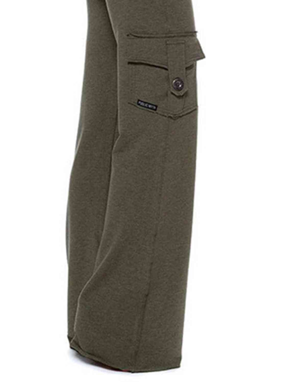 Mid Waist Pants with Pockets Bazaarbey