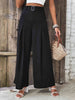 Ruched High Waist Wide Leg Pants Bazaarbey