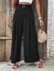 Ruched High Waist Wide Leg Pants Bazaarbey