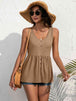Decorative Button Scoop Neck Tank Bazaarbey