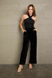 Loose Fit High Waist Long Pants with Pockets Bazaarbey