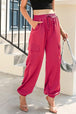 Long Tie Waist Pocketed Pants Bazaarbey