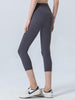 Wide Waistband Cropped Sports Leggings Bazaarbey