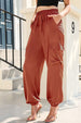 Long Tie Waist Pocketed Pants Bazaarbey
