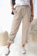Waist Pull-On Pants with Pockets Bazaarbey