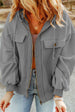 Zip-Up Drawstring Hooded Jacket Bazaarbey